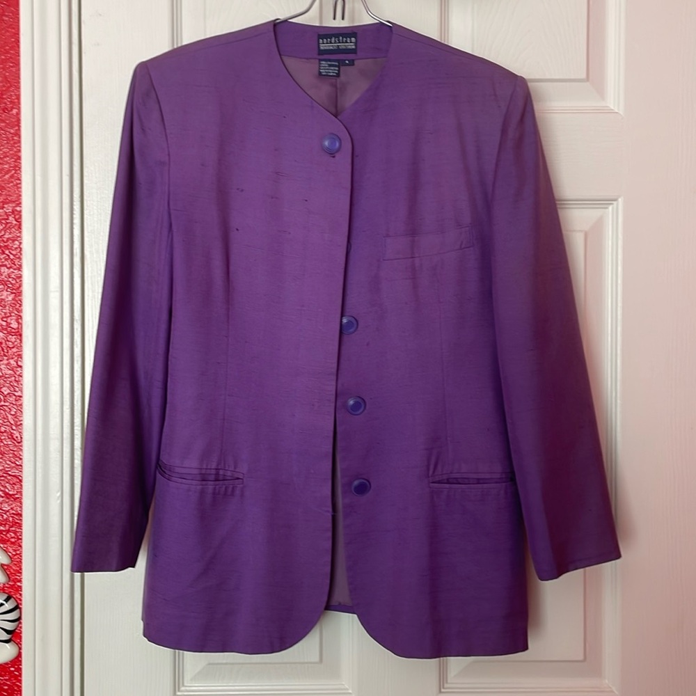 Purple Silk Blazer